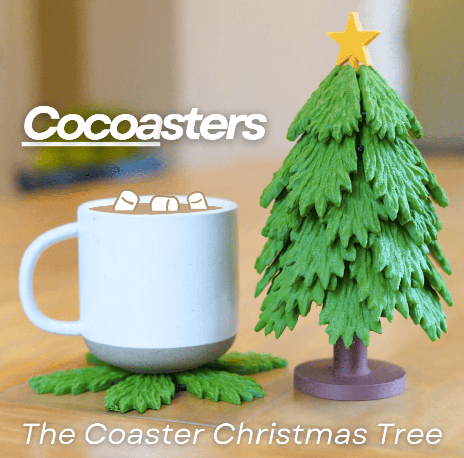 3d printed christmas decorations_indoor_the christmas tree coaster